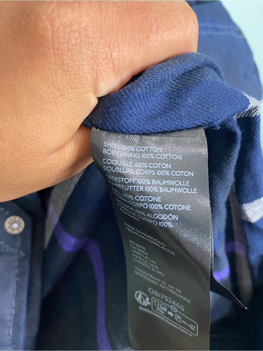 Free People Cori Waxed Cotton Jacket Blue Darkest Sapphire Large - Picture 7 of 7